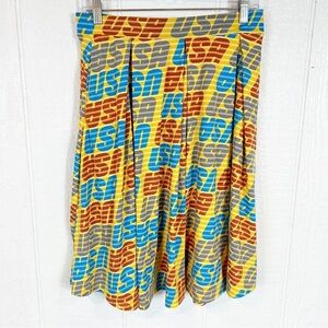 NEW LuLaRoe Madison Skirt USA Print Medium